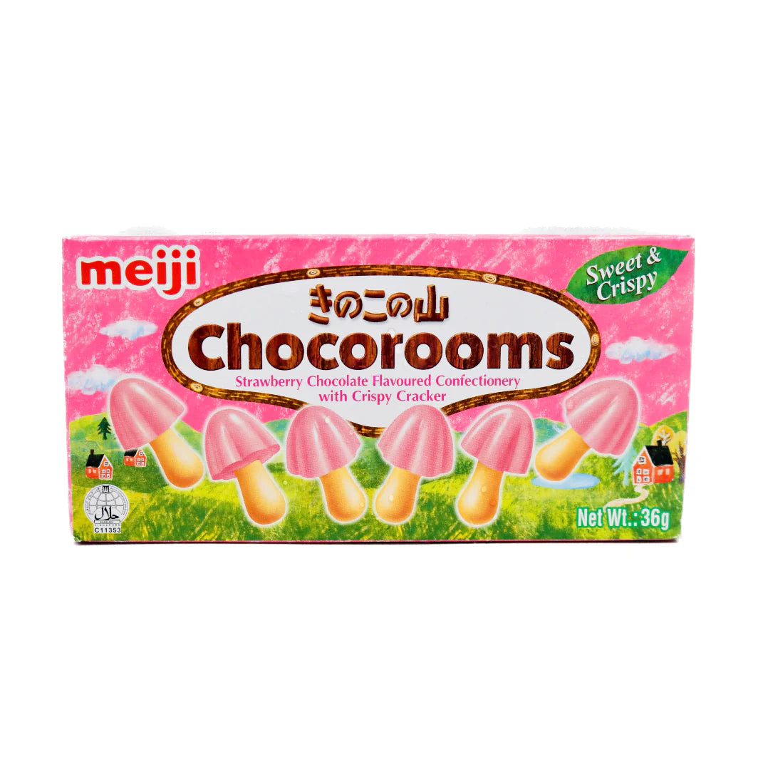 Meiji Chocorooms Strawberry 24 x 19g -  The Good Store