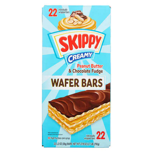 Skippy Peanut Butter & Chocolate Fudge Wafer Bar, 1.3 oz, 22-Count -  The Good Store