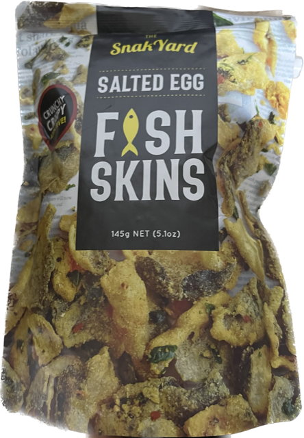 The SnakYard Salted Egg Fish Skins 145g -  The Good Store