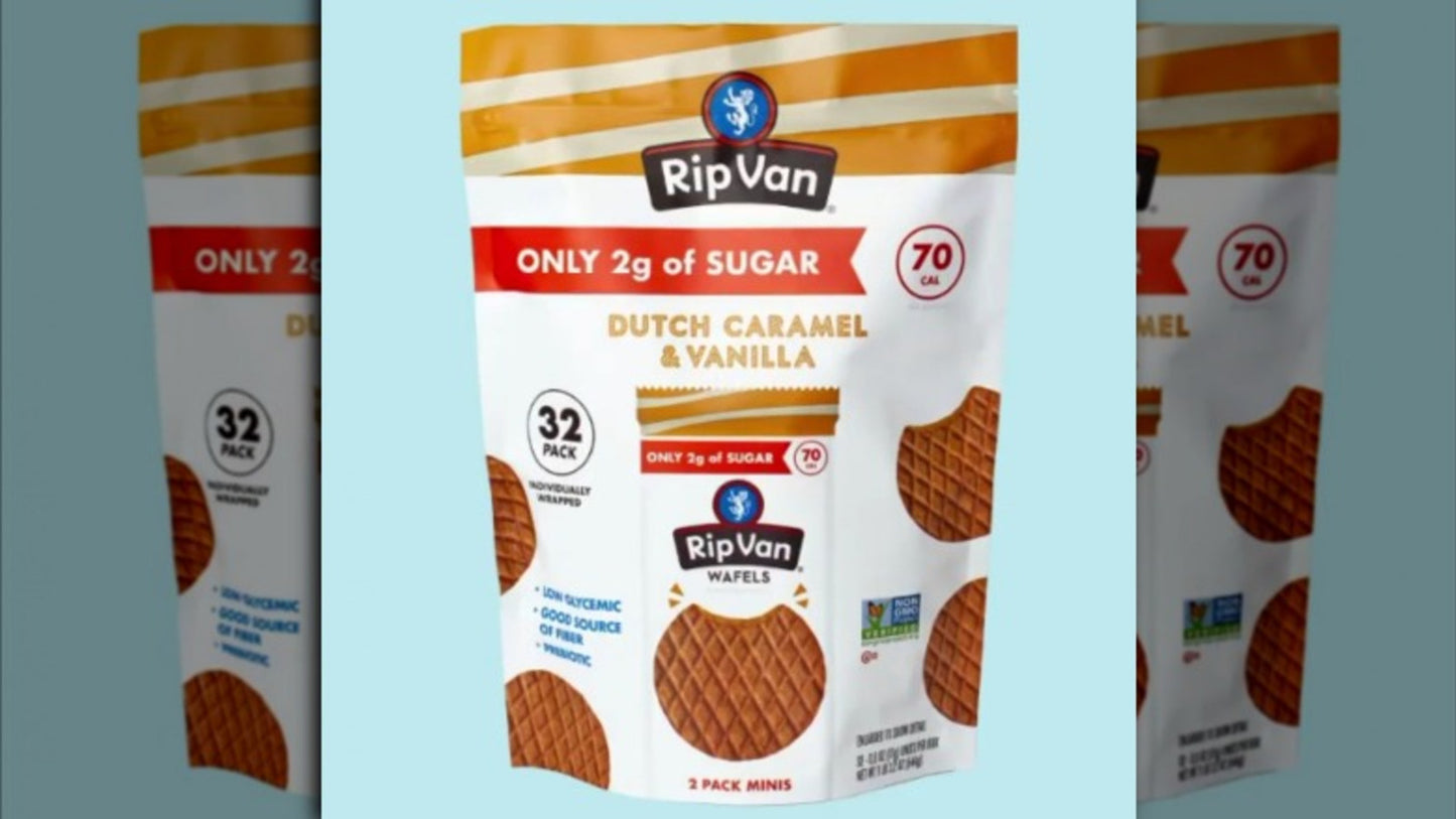 Rip Van Wafels Dutch Caramel & Vanilla Stroopwafels 32 pack -  The Good Store