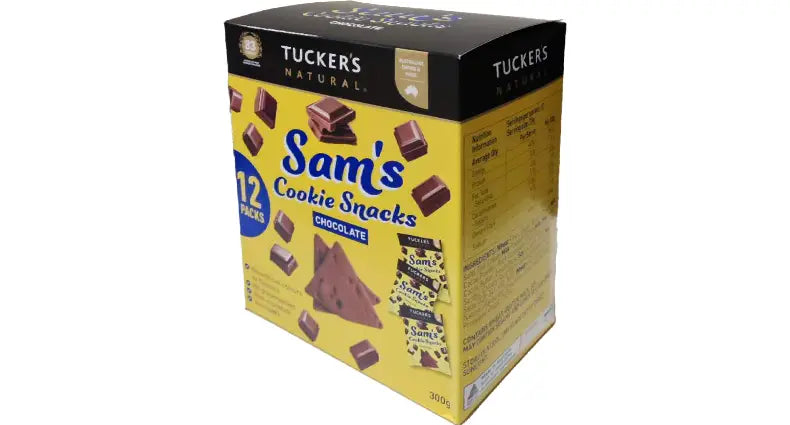 Tucker's Natural Sam's Cookie Snacks 12 x 25g -  The Good Store