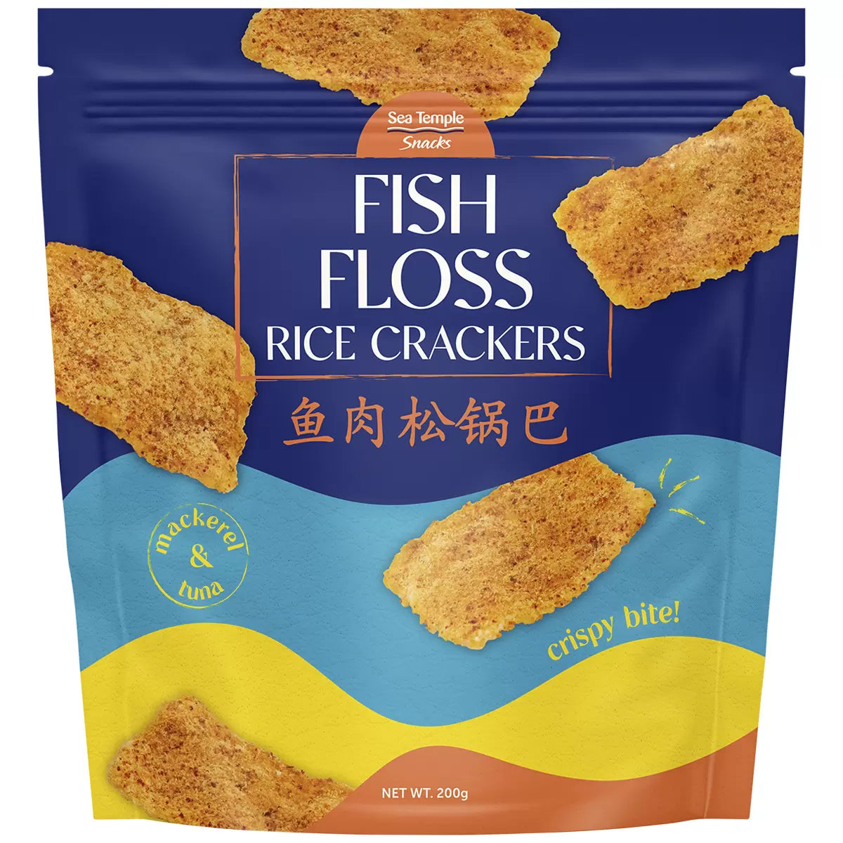 Sea Temple Fish Floss Rice Crackers 200g -  The Good Store