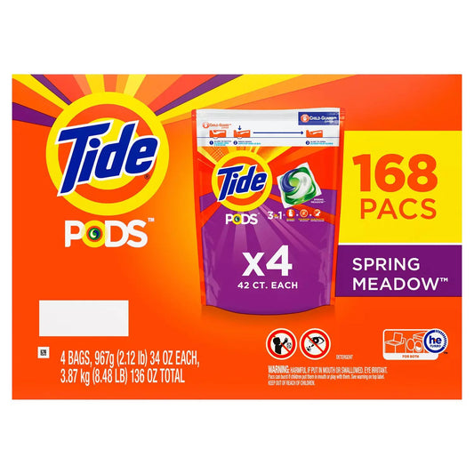 Tide PODS Liquid Laundry Detergent Pacs Spring Meadow, 156 count -  The Good Store