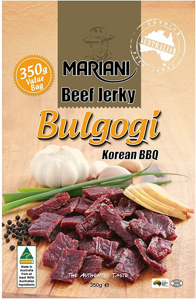 Mariani Beef Jerky Bulgogi Korean BBQ 350g Value Bag -  The Good Store