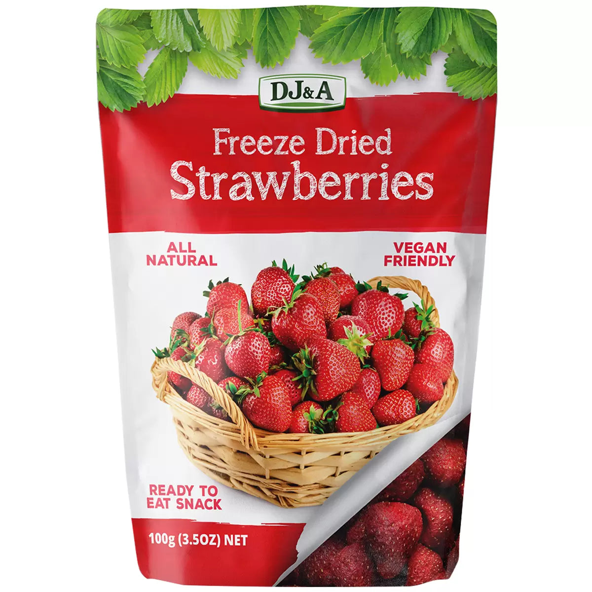 DJ&A Freeze Dried Strawberries 100g -  The Good Store