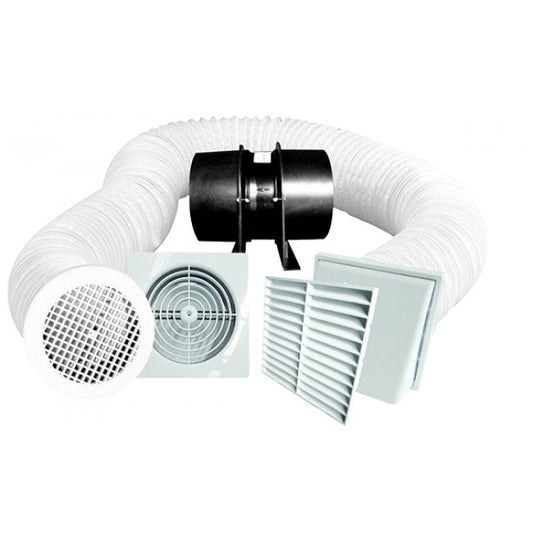 Manrose FAN0619 150mm Low-Profile Shower Fan Kit with Timer -  The Good Store