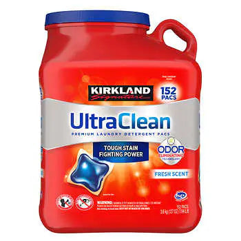 Kirkland Signature Ultra Clean HE Laundry Detergent Pacs, 152-count -  The Good Store